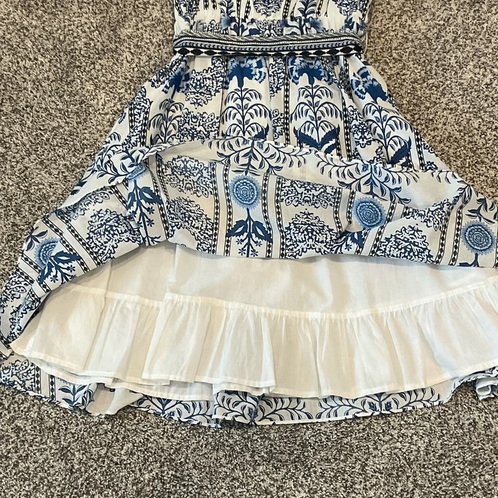 Blue and White Girls Casual Dress Size L